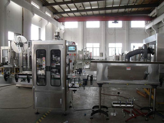 Single Side Self Adhesive Labeling Machine Glass / PET Flat Bottle or Can Tea Milk Filling